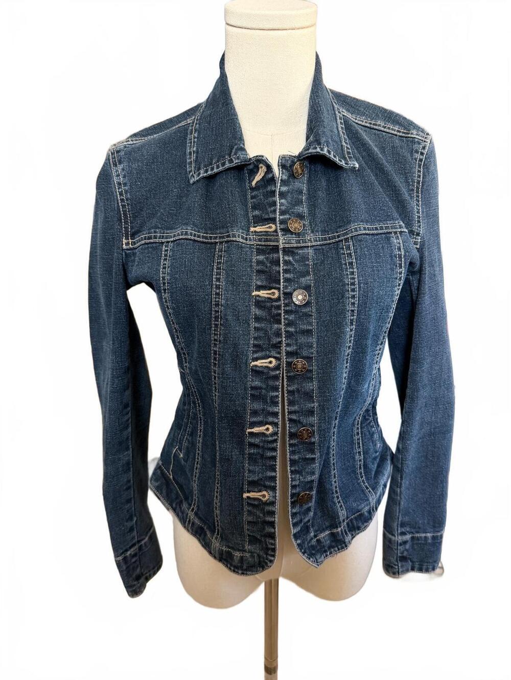 y2k Live a Little Women's Denim Jacket Size PP